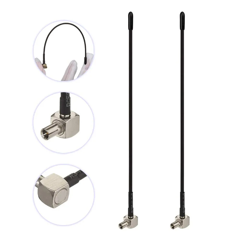 Eightwood 2pcs Huawei E3372 4G LTE 3dBi Soft Whip External TS9 Male Antenna for Jetpack AirCard AC791L 6620L AC815S AC770S