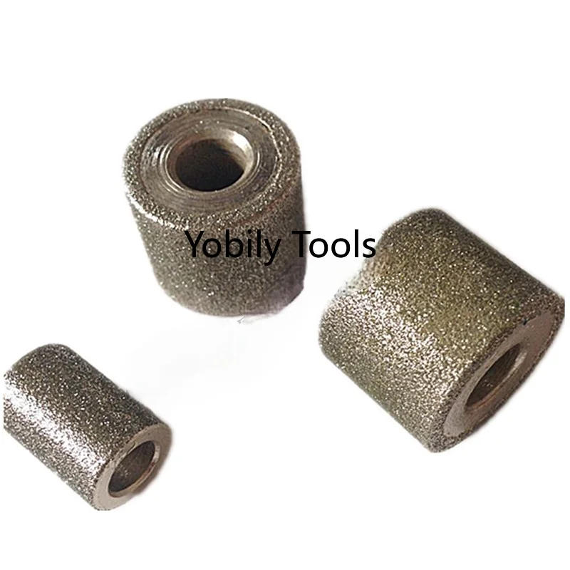 Roda de retificação de diamante, galvanizada, roda de retificação de pedra, vidro, cerâmica, moagem interna, carboneto cimentado