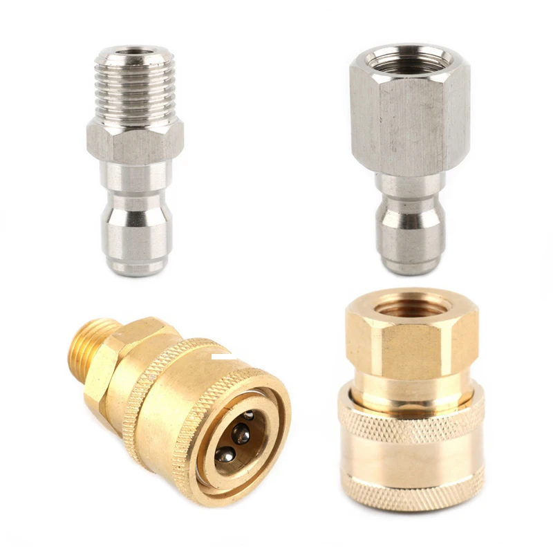 

1pc 1/4" Brass High Pressure quick connector Water gun adapter Car washer joints garden irrigation connector