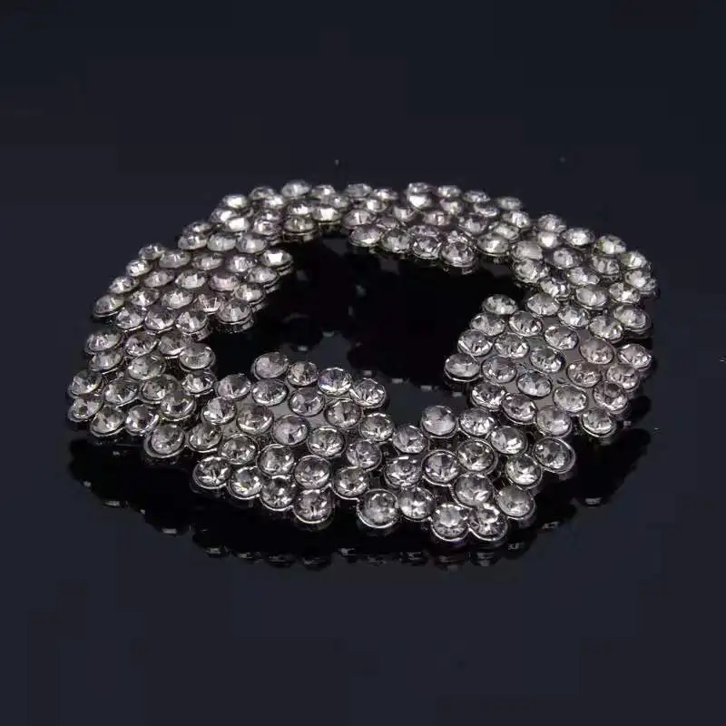 1pair Women Crystal Shoe Clip Decoration Shoe Rhinestone Charm Metal Shoe Square Clamp Bridal Shoes Rhinestone Accessories