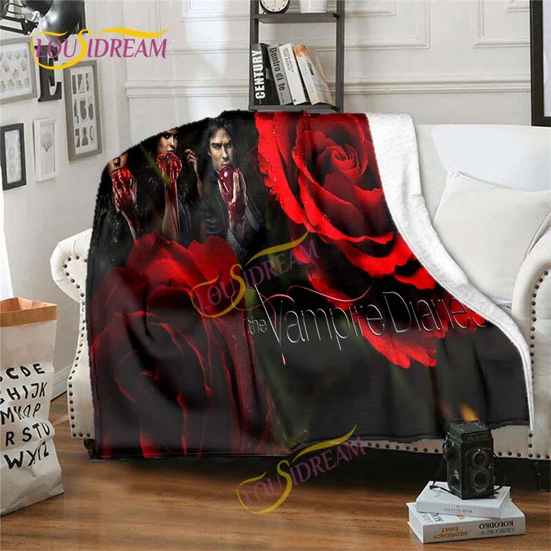 TV series The Vampire Diaries soft blanket dust cover best friend gift home pet yoga supplies hiking warm blanket