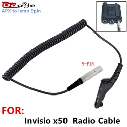 Cable de Radio APX a lemo 9pin para Invisio X50 ptt, para Motorola XiR P8268 8260 APX 7000 DP3400 DP3600 DGP4150 Invisio X50