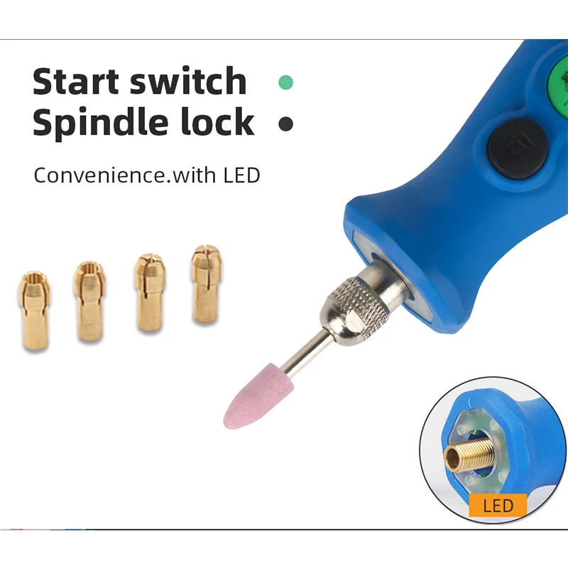 Mini Lithium Máy Khoan Không Dây Dụng Cụ Khắc Máy Khoan Điện Mài Phụ Kiện Bộ Kim Cương Bút Khắc Dremel Dụng Cụ