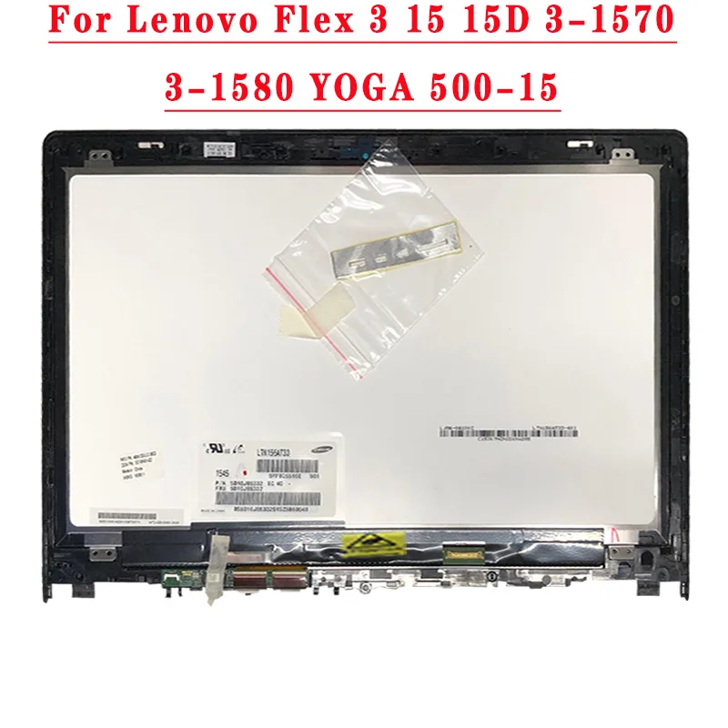 

15.6 inch 1366x768 or 1920x1080IPS EDP 30PIN LCD Screen With Touch Assembly For Lenovo Flex 3 15 15D 3-1570 3-1580 YOGA 500-15