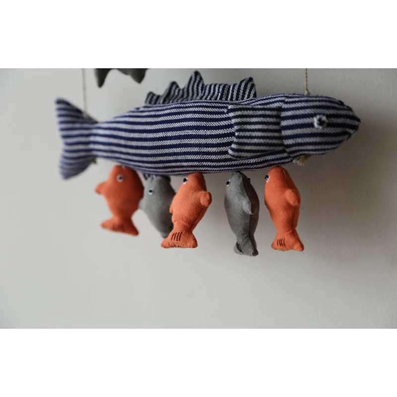 Scandinavian Hanging Decor Handmade Vintage Crafts Fish Decoration Nordic Retro Saury Home Stay Living Room Wall Art Ornament