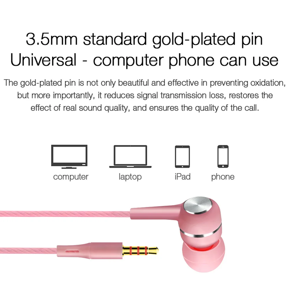 3.5Mm In Ear Oortelefoons Bedrade Headset Gamer Voor Computer Iphone Samsung Dual Drive Stereo Sport Oordopjes Met Microfoon Auriculares