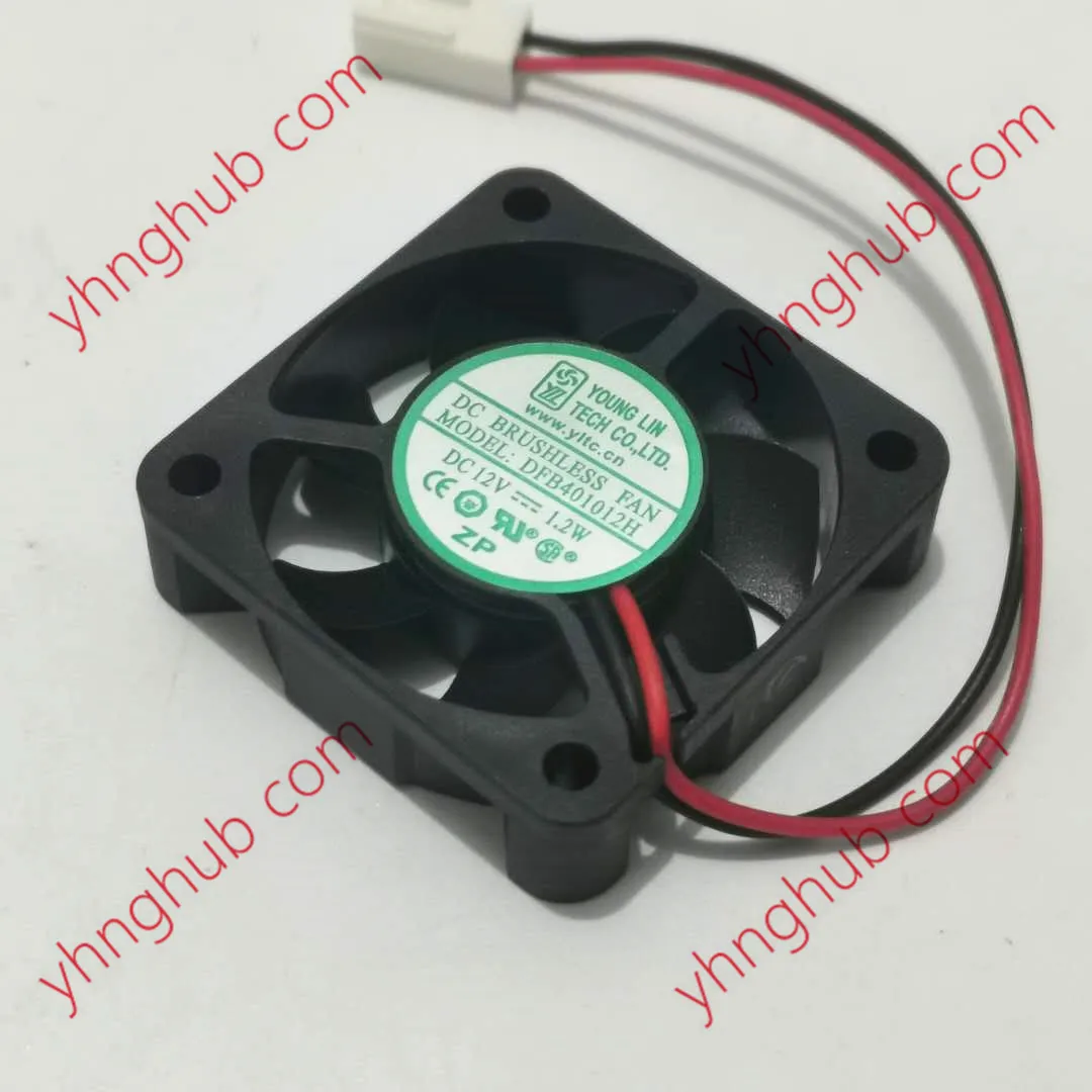 Young Lin DFS401012H DC 12V 1.2W 40x40x10mm 2-Wire Server Cooing Fan