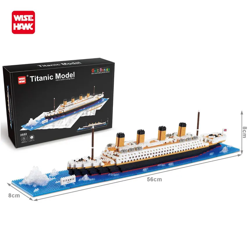 Wisehawk Mini Building Blocks Model Kit Funny Architecture Titanic Statue Of Liberty Educational Toys For Children