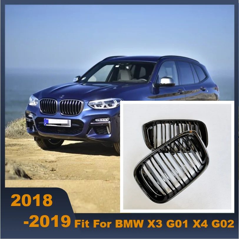 

High Quality ABS/Carbon Fiber Racing Grille For BMW X3 G01 X4 G02 Gloss Black Carbon Fiber 2018+