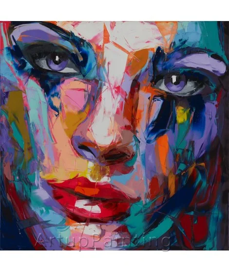 

Картина маслом на холсте Francoise Nielly, палитра ручной работы, нож, портретная картина на стену, картина для гостиной, домашний декор