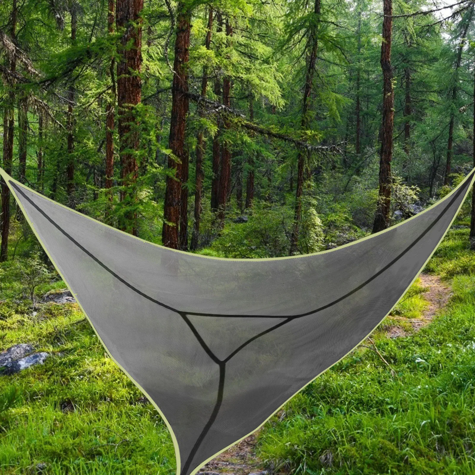 3 person tree hammock-3 point design, heavy ratchet and strap aerial cushion-hammock tree house aerial tent