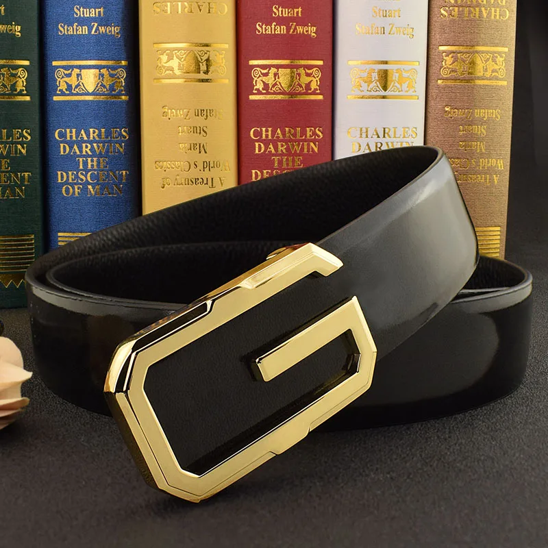 Fashion G Belt Men's Designer Popular Luxury Designer Belt Leather Sliding Buckle Brown Belt High Quality