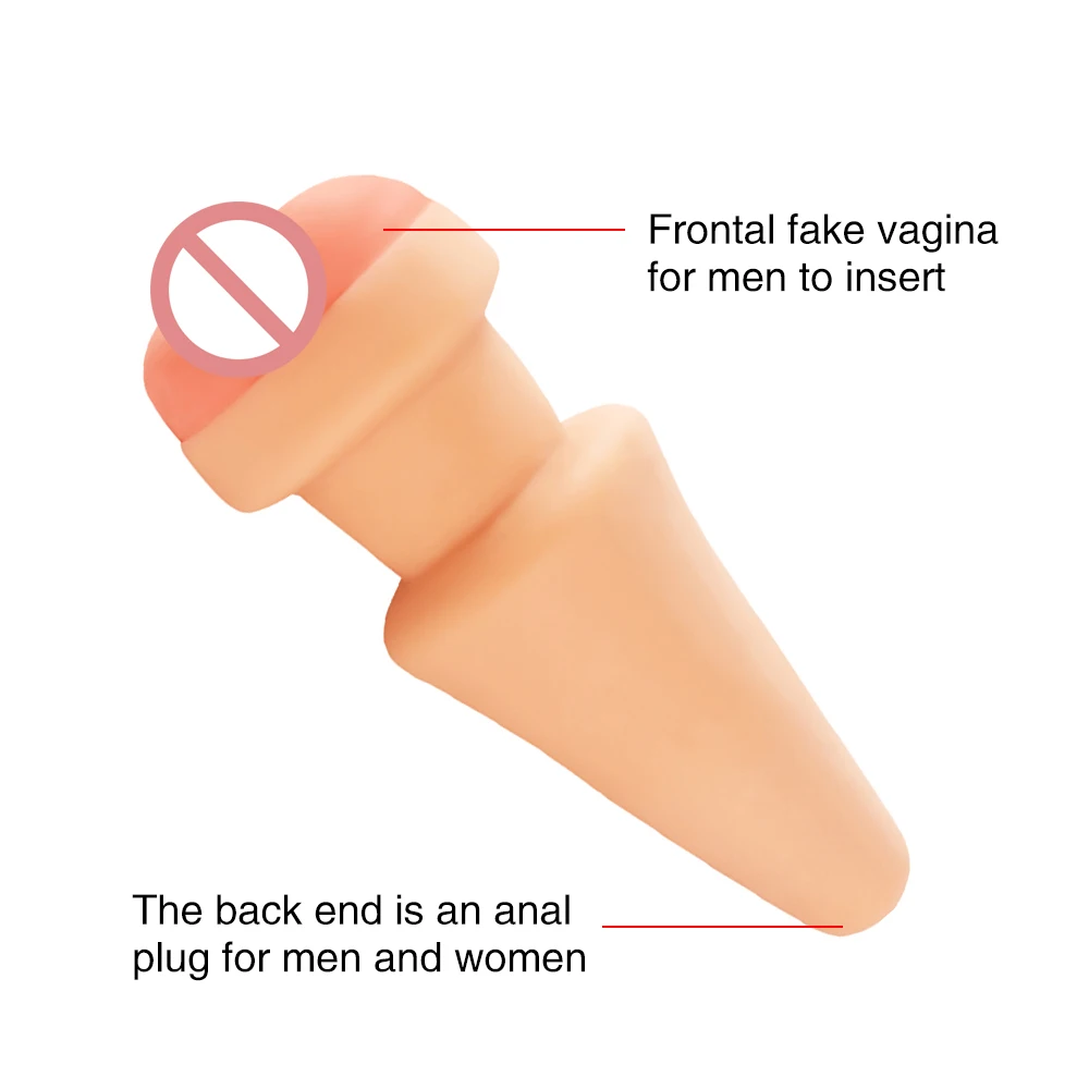 2-In-1 Butt Plug Masturbators Hollow Anal Plug with Realistic Penis Masturbator For Male Penis Masturbation Cup Pussy Sex Toys