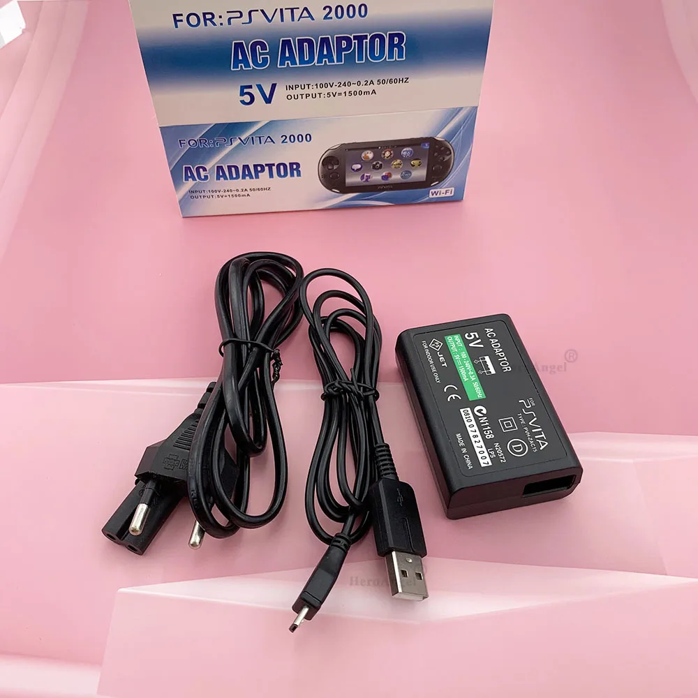 الاتحاد الأوروبي/الولايات المتحدة/المملكة المتحدة التوصيل شاحن المنزل امدادات الطاقة 5 فولت التيار المتناوب محول USB كابل شحن الحبل لسوني بلاي ستيشن Psvita سليم PS Vita PSV 2000