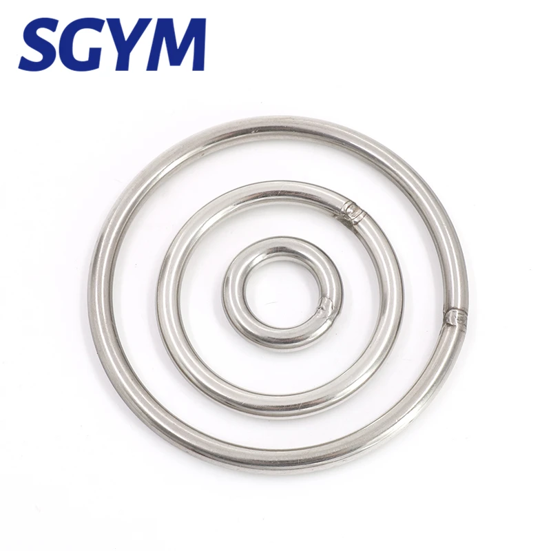 304 Stainless Steel O Ring 20/30/40/50/60/79/80/90/100/120mm Outer Diameter 3-10mm Thickness Strapping Welded Round Rings