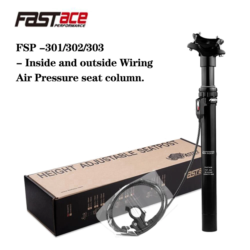 FASTACE MTB Seatpost Tija Telescopica. 27.2/30.9/31.6 * 420MM Rapid Rebound Pneumatic Retractable Canoe Inside And Outside Line