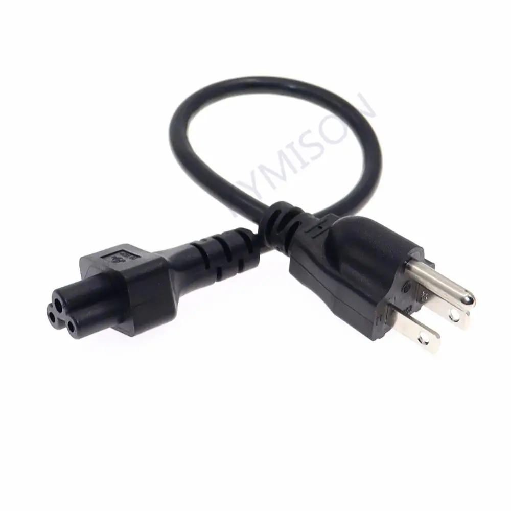 0.3m US NEMA 5-15P to IEC C5 AC Power Cord, American Standard Three plug to C5 Extension Cable For Notebook