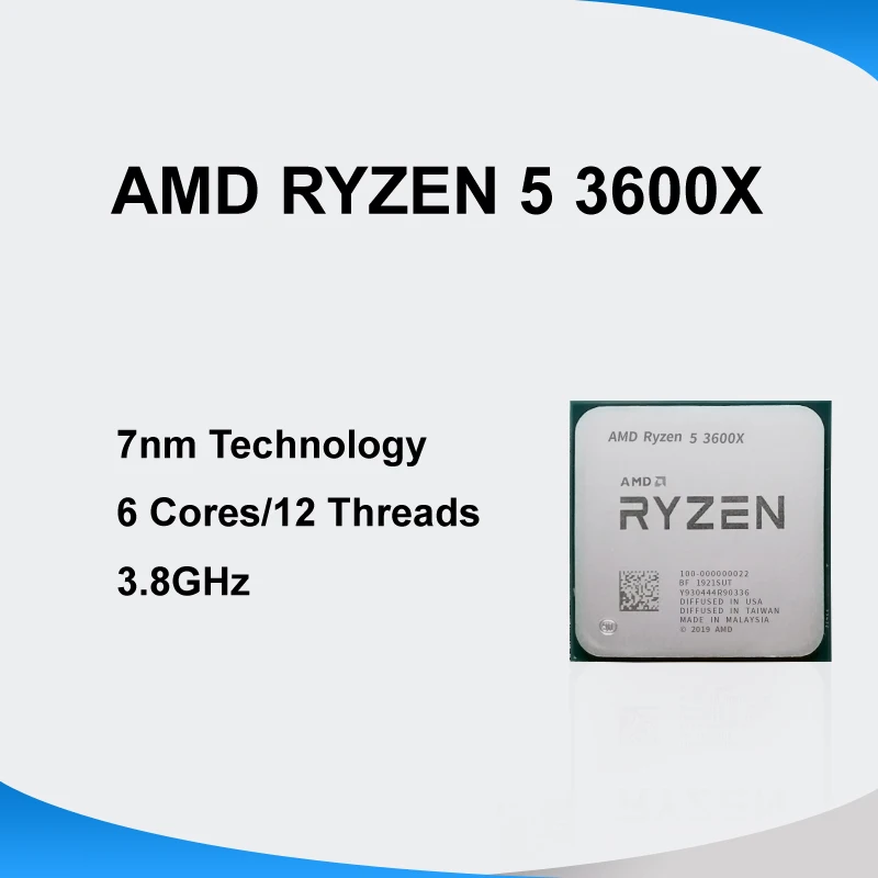 Imagem -04 - Amd Ryzen Processadores com Graxa Térmica Amd Am4 Cpu Ryzen 5600x com Pasta Térmica r5 3600x Núcleos Cpu 2600 para B550 Mobo