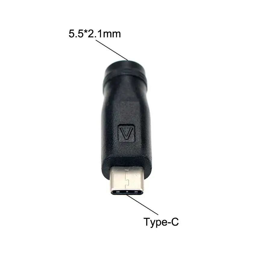 YuXi DC Power Female 5.5*2.1 Mm untuk Pria Micro USB Type C USB-C Plug Laptop USB kabel Adaptor Konektor Sudut Kanan 90 Derajat