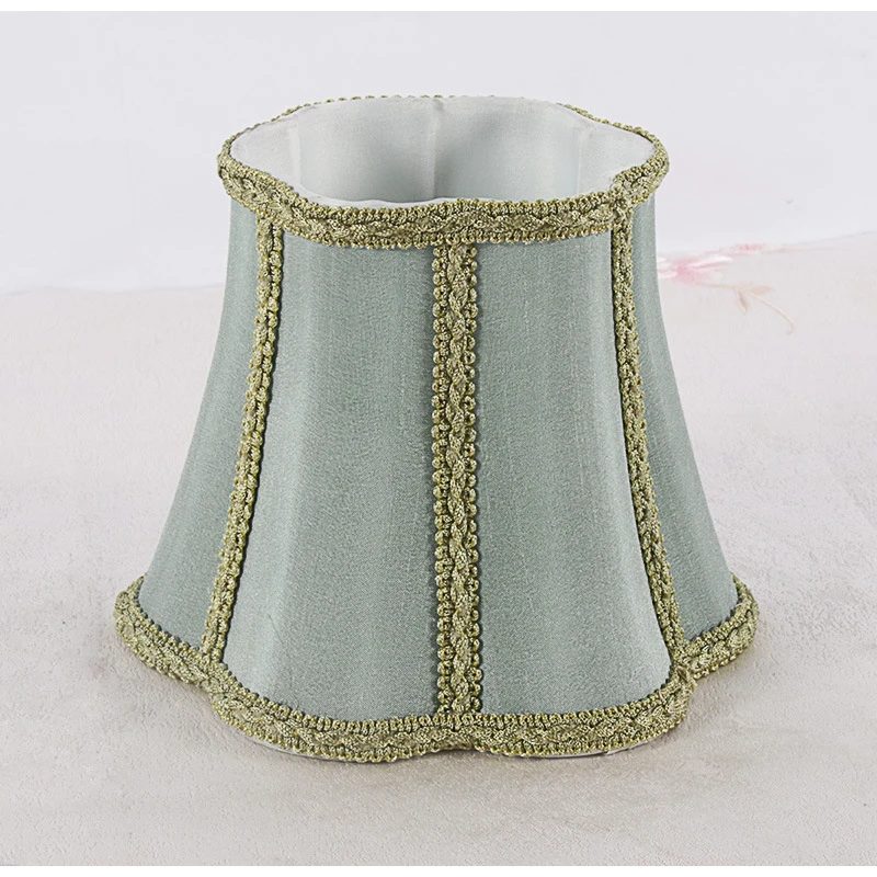 Medicci Home Chandelier Fabric Lampshade European Vintage Style Creative Sky Blue Plum Shape Household Art Deco Lamp Shade Small