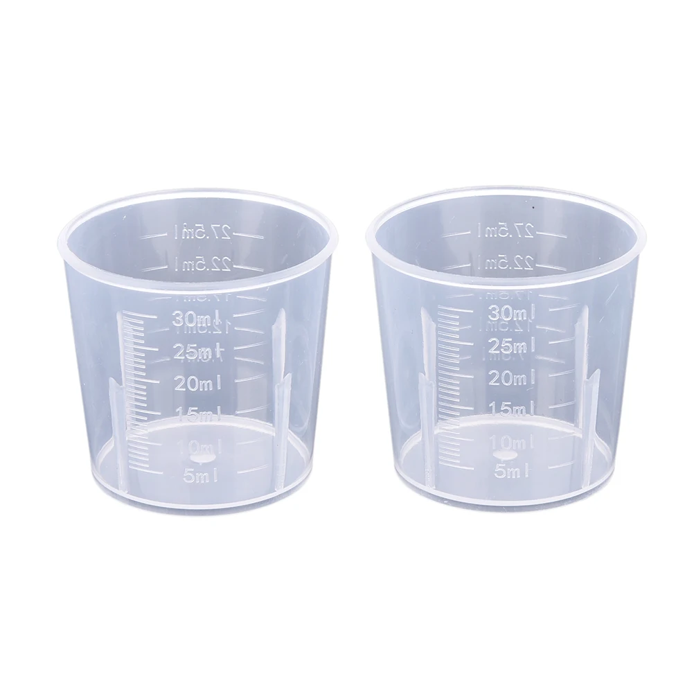 20ml / 30ml /50ml /300ml /500ml/1000ml Plastic Test Measuring Cups For Laboratory Supplies Liquid Graduated Container Beaker