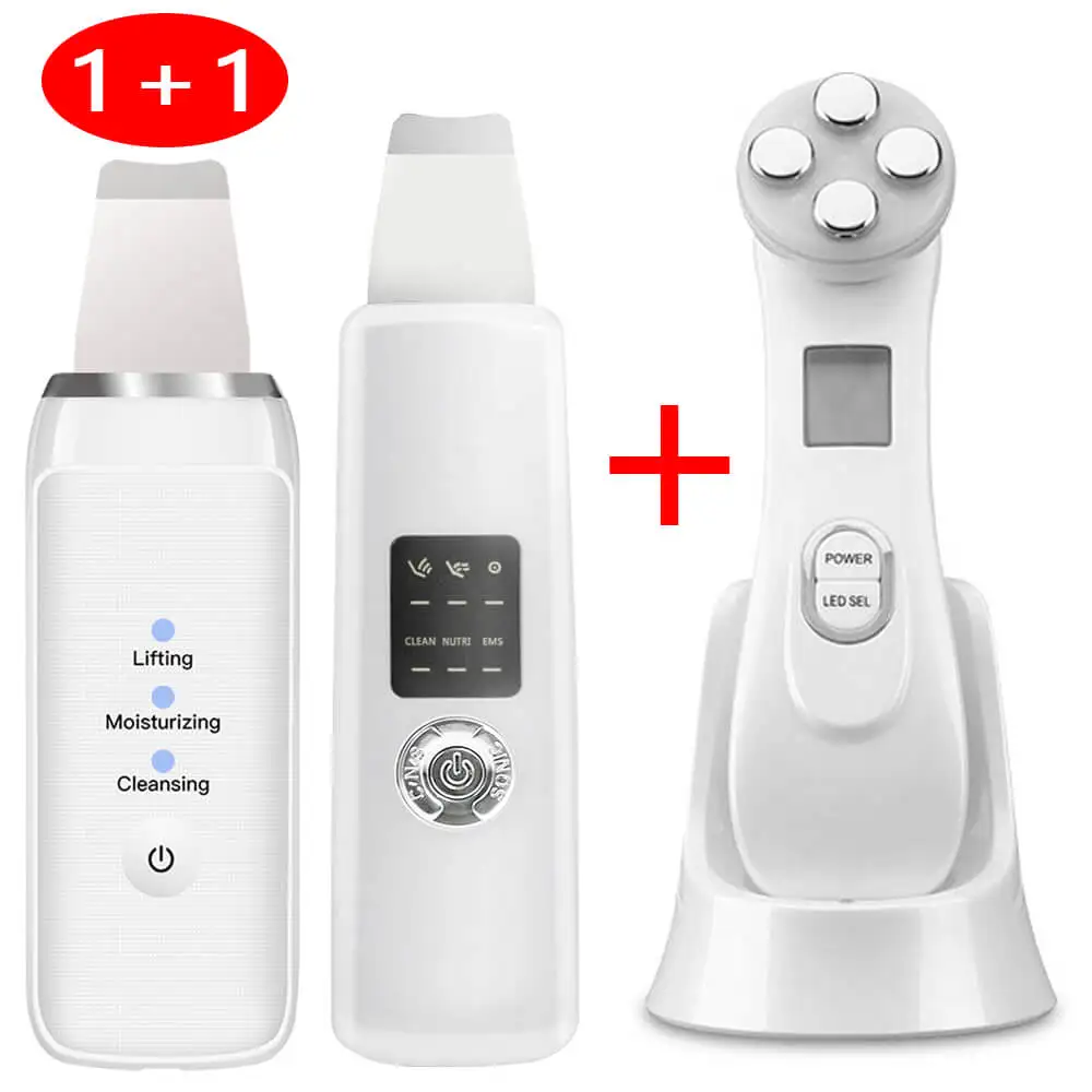 

5in1 RF&EMS Photon Lift Tighten face Rejuvenation Remover Wrinkle Beauty Machine Cleaning Skin Pore Scrubber Remove Blackhead