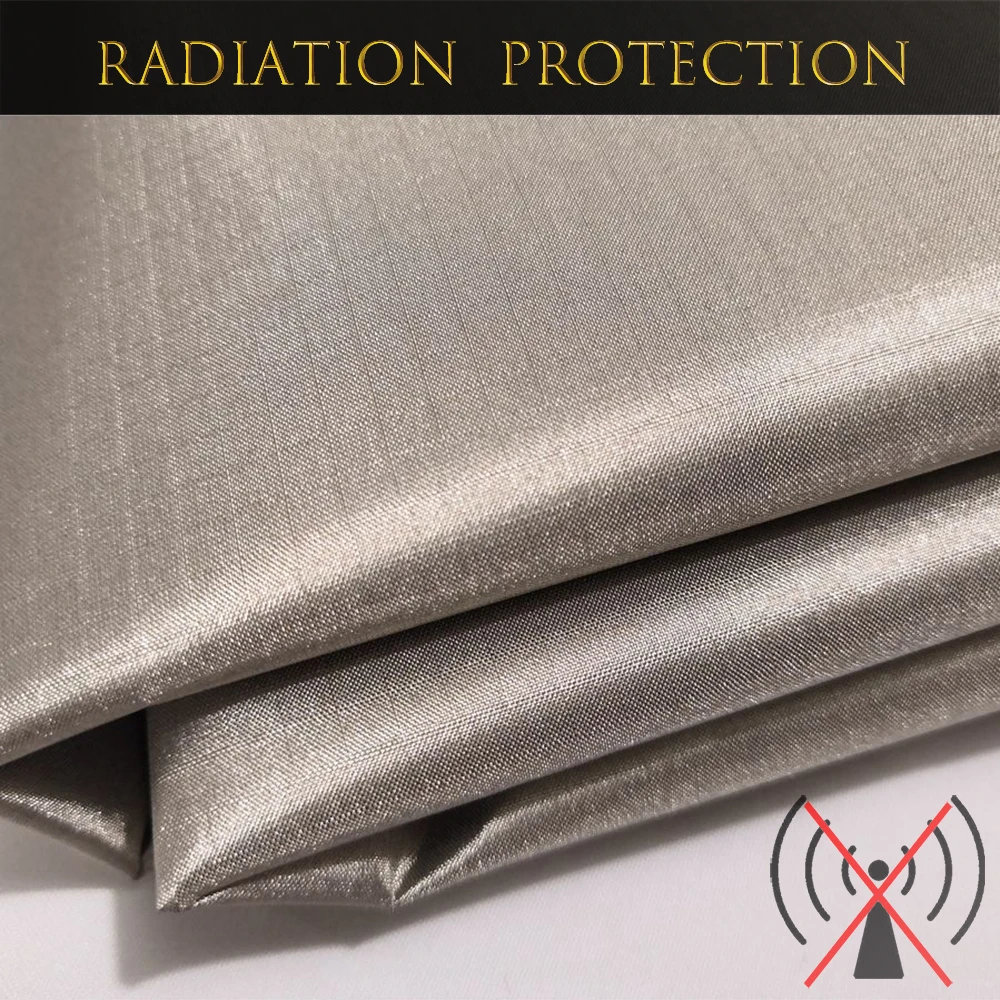 Anti-oxidation Faraday Copper Nickel Fabric Conductive Cloth Military Grade RF Blocking EMF Shielding Plaid Ripstop Type