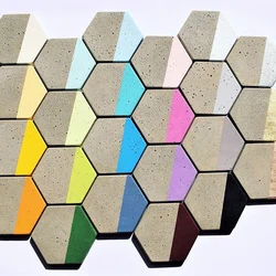 Silicone Molds for Concrete Wall Tile Plaster Mold Terrazzo Tiles Mold Hexagonal Wall Panel Molds Mini Wall Decor Cement Molds