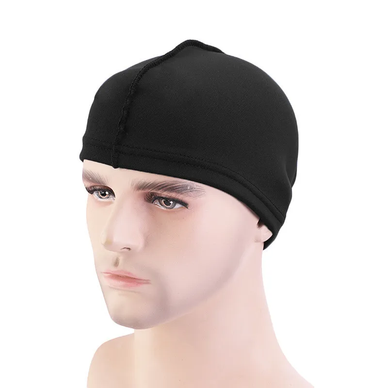 Unisex Solid Summer Satin Breathable Turban Hat Men Hip Hop Durags wave dome cap