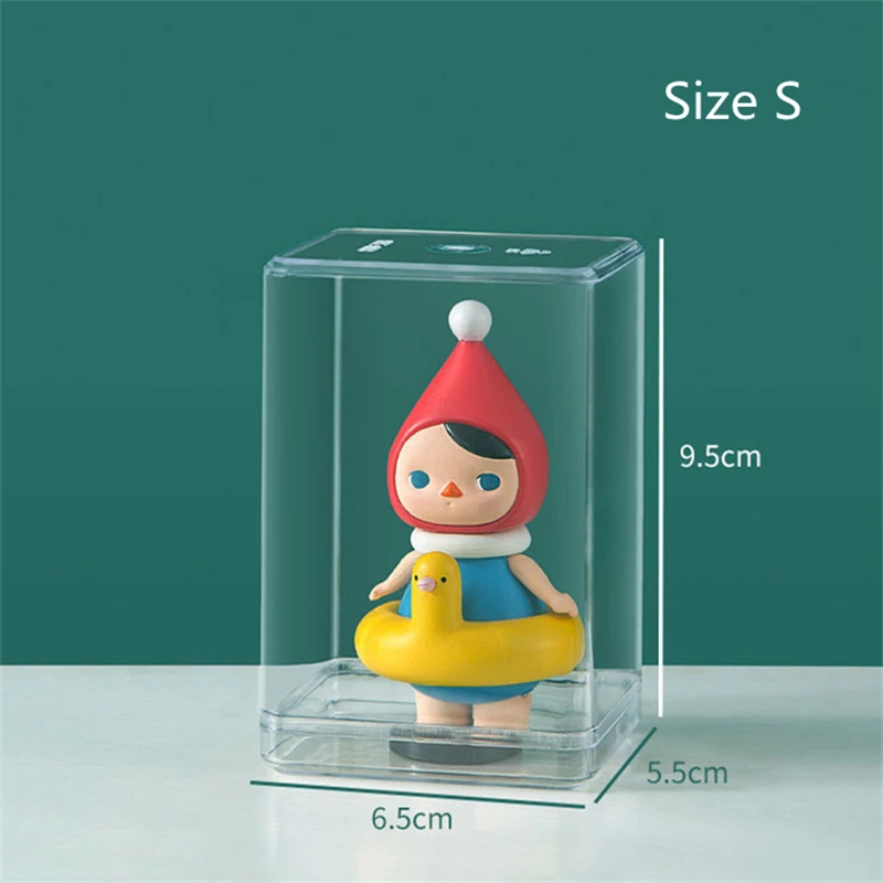 Clay figure Storage Box Anime Figure Rack Dust proof Transparent Plastic Single Display Cabinet Doll Organizer