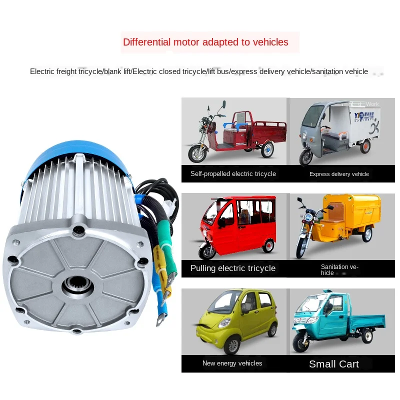 Triciclo elettrico Motore 1500w72v3000w Ad Alta Potenza Ad Alta Velocità Brushless Differenziale Batteria Ad Acqua 60v2200w Elettrico YGC71.