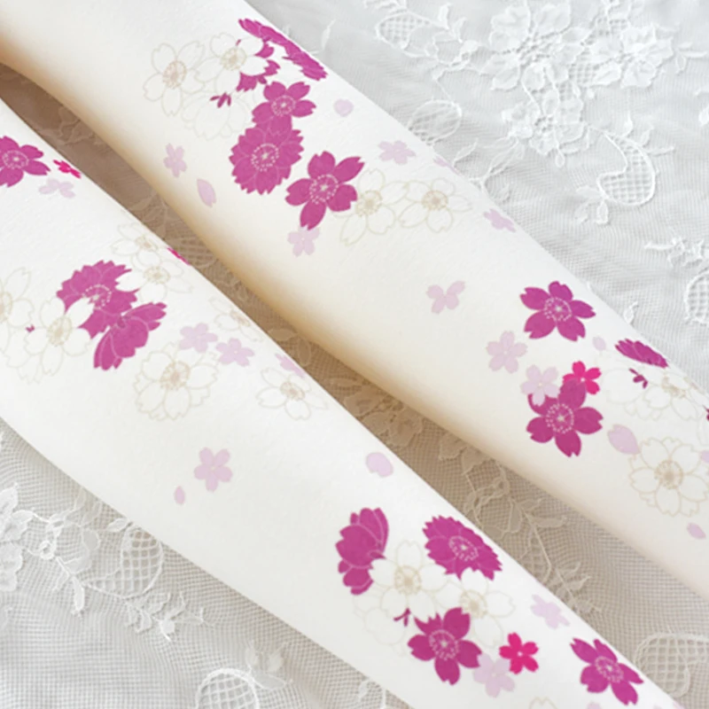 Meias estilo japonês meias lolita fofas sakura girl leggings lolita para estudantes meias diárias meias de beleza para lolita