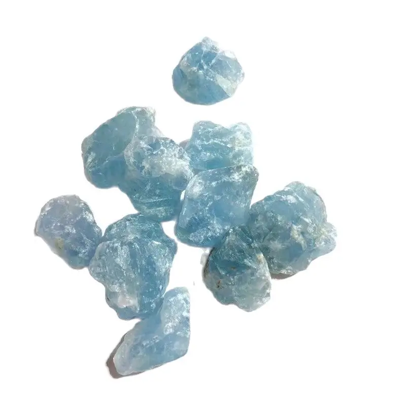 Rough Gemstone Rocks Natural Quartz Crystal Sky Blue Celestite Raw Stone For Aquarium Decoration