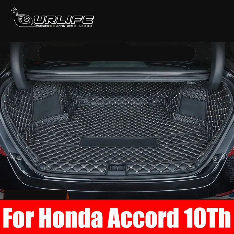 Rear Trunk Mat Car Trunk Leather Mats Parts Rear Boot Liner Styling Anti New Pattern Dirty Protector Tray For Honda Accord 10Th