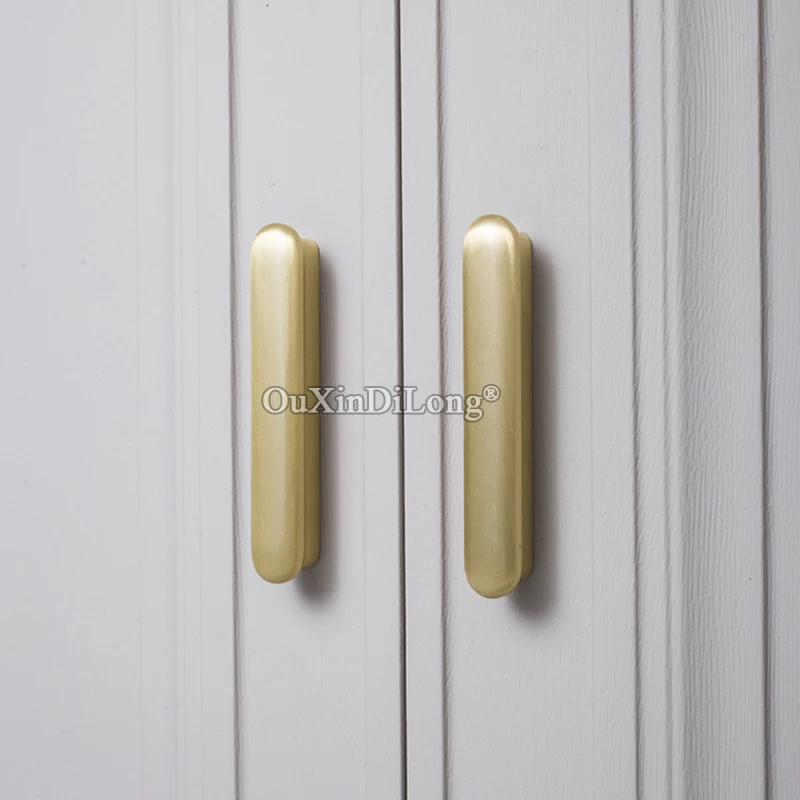 Brand New 2PCS Pure Brass European Furniture Handles Drawer Pulls Cupboard Wardrobe Kitchen Shoe Cabinet Pulls Handles and Knobs