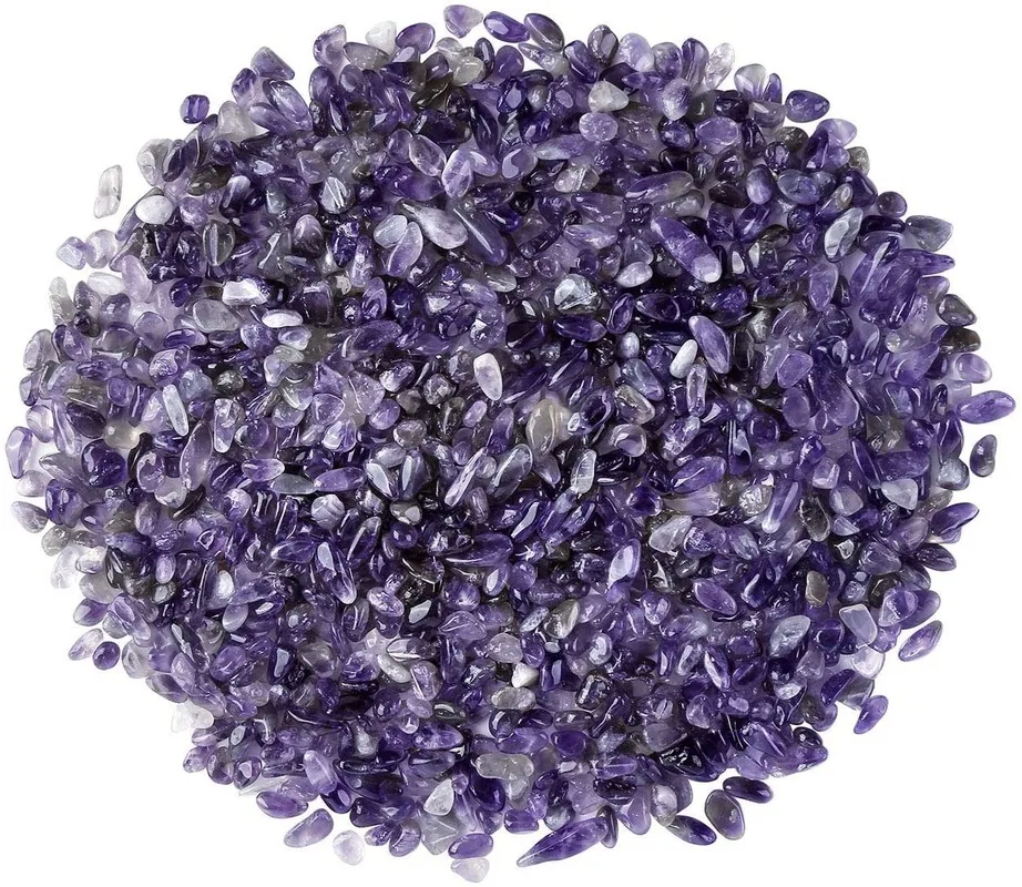 

Natural Amethyst Tumbled Chips Stone Crushed Crystal Polished Irregular Shape Reiki Healing Quartz Crystal Gemstones 200g