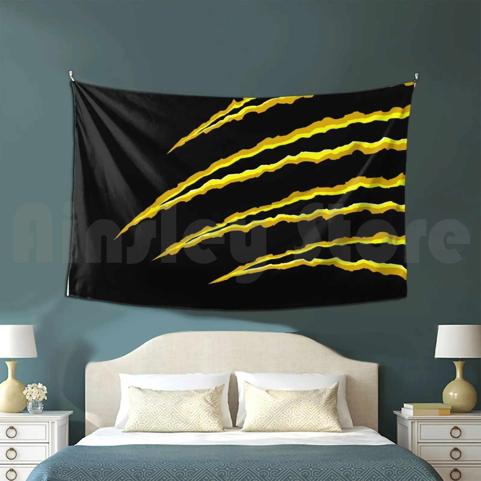 Tiger Claws Tapestry Background Wall Hanging Go Tiges Tigers Richmond Premiers Premiership Mcg Aussie Rules