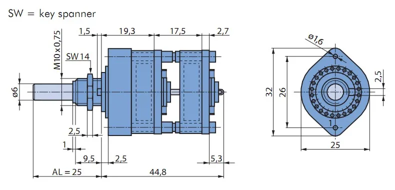 Commutateur audio personnalisé avec potentiomètre plaqué or véritable, diviseur Swiss ELMA sions, type shunt, 24 vitesses, nouveau