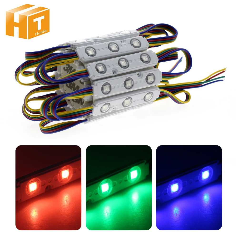 

RGB LED Module String 5050 Waterproof DC12V for Outdoor Advertising Luminous Signs Lightbox DIY LED Module Strip 20PCS/Lot