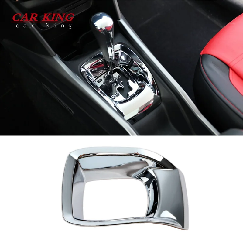 ABS Chrome For Peugeot 2008 Accessories Car gear shift knob Console engine start Control button frame panel Cover Trim 2014-2017