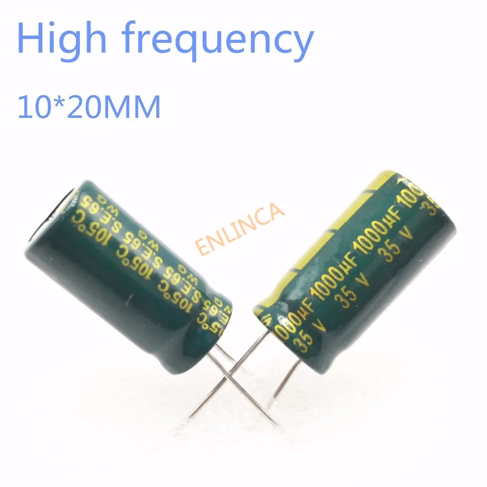 100pcs Good Quality 35V 25V 1000UF 10*20 Power Supply High-frequency Crystal Electrolytic Capacitor 35V1000uf 25v1000uf  8*16