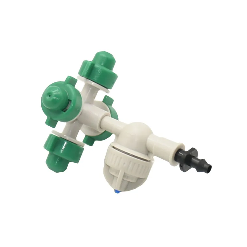 

Hanging Mist Sprinkler Cross Anti Drip Misting Nozzle With Barbed Connector Misting Sprinkler For Greenhouse Irrigation 50Set