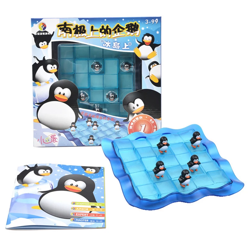 60 problem Improve Children Thinking Ability Smart Ice Penguins Montessori Family Party Interactive Toys Table Game Kids Gift