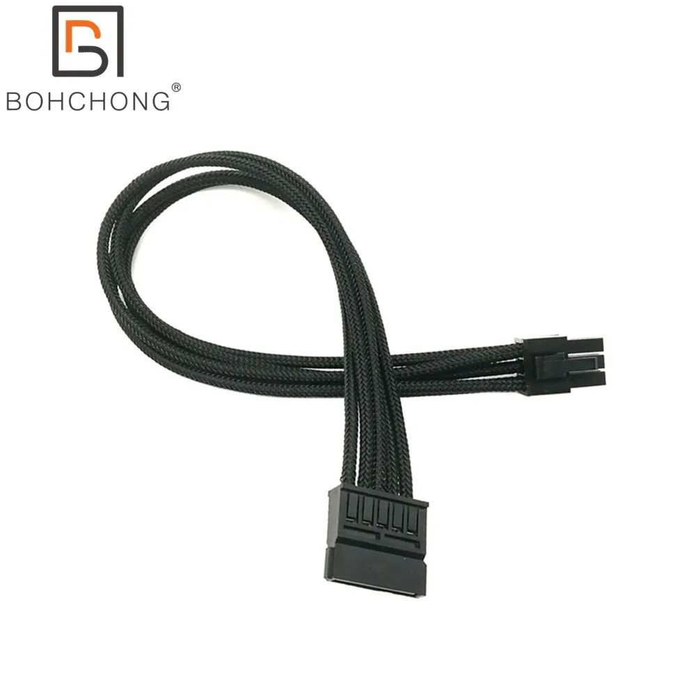 Single PET Sleeved 6Pin to SATA Modular Power Cable for Corsair Type 4