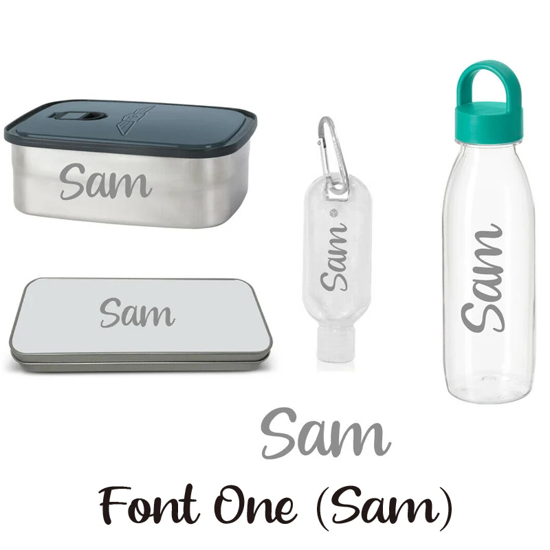 Back To School Labels Custom Name Stickers 4 For $3 Any Colour DIY Personalise Pencil Case Bottle Hand Sanitiser Lunch Box Vinyl