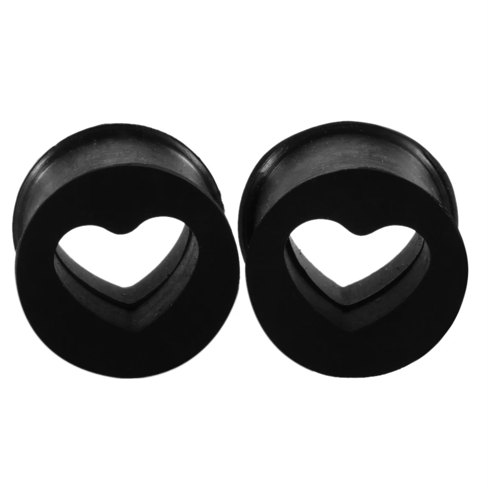 2pcs/lot Silicone Flexible Thin Double Flared Ear Plugs Flesh Tunnel Ear Gauges Expander Stretcher Earlets Ear Piercings Jewelry