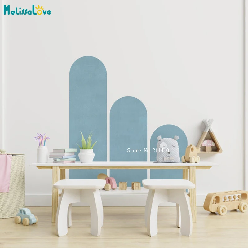 Arch Wall Decals Set 3 Color Block Simple Home Decoration Interior Peel Stickers Minimalist Artwork Vinyl YT5777