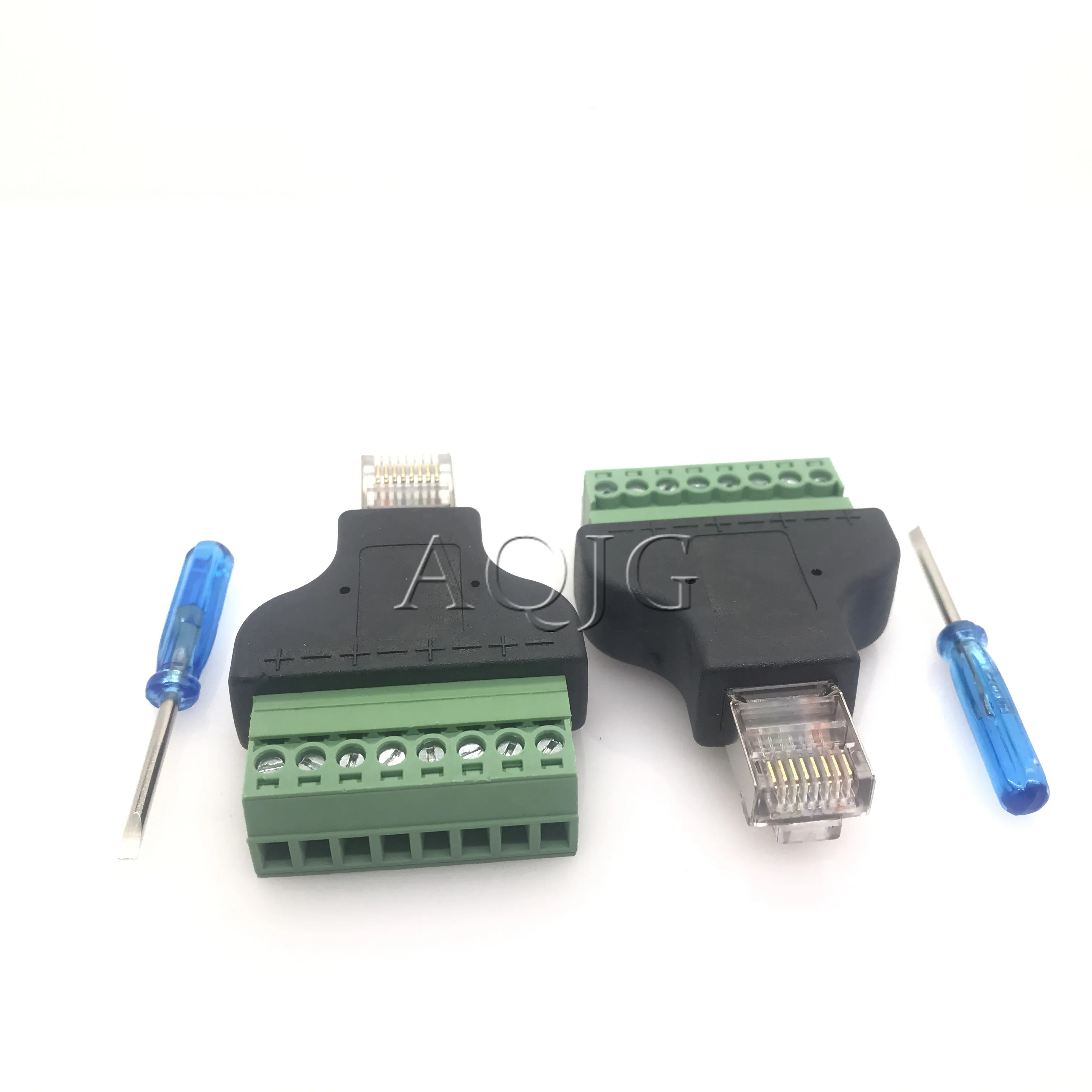 RJ45 connector RJ45 to Screw Terminal Adaptor RJ45 Male to 8 Pin connector RJ45 splitter for CCTV DVR