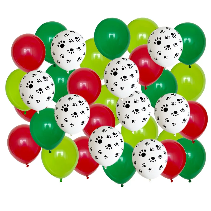 40 قطعة مزيج الكلب باو بالونات حفلة عيد ميلاد الديكور الأخضر صبي فتاة اللعب الكلاسيكية Globos الهيليوم الهواء نفخ كرات إمدادات الحفلات