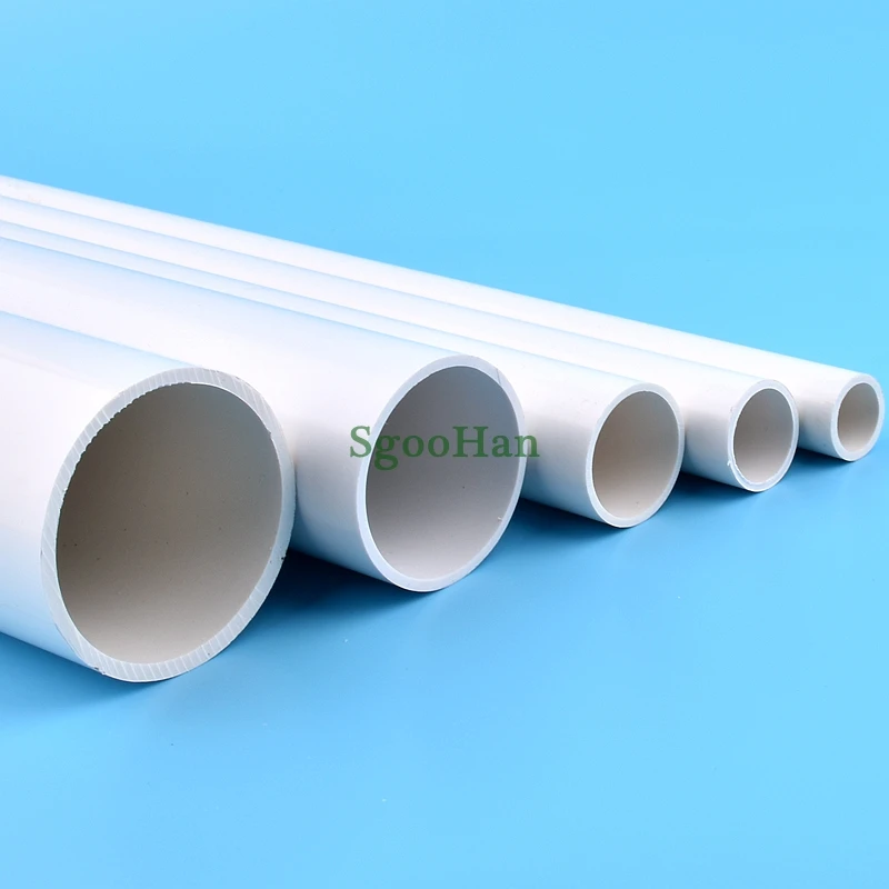 2PCS 49-50cm Long OD 20~110mm White PVC Pipe Aquarium Tank Fittings Home Garden DIY Irrigation System PVC Tube Water Supply Pipe